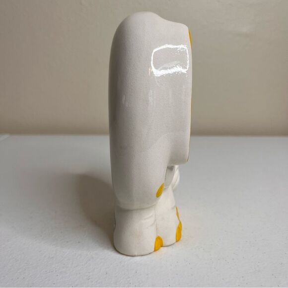 Vintage Hayes Specialties Elephant Bank Stopper Yellow Polka Dots Made In Japan - Picture 4 of 16